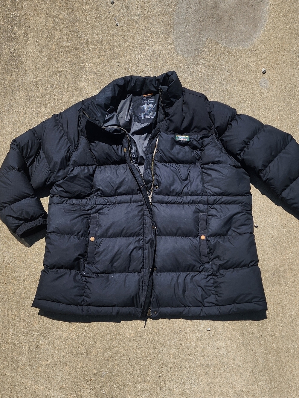 L.L. Bean Down Puffer Jacket Womens 3X Plus Black Winter Coat Warm Outdoor - Picture 4 of 4